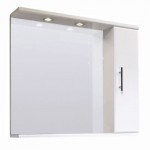 Premier 850mm Mirror Cabinet &amp; Lights Gloss White
