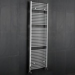 Sterling Premium Chrome Curved Heated Towel Rail 1800mm x 600mm