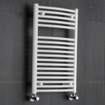 Sterling Premium White Curved Heated Towel Rail 800mm x 500mm