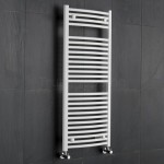 Sterling Premium White Curved Heated Towel Rail 1200mm x 500mm