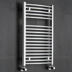 Sterling Premium Chrome Curved Heated Towel Rail 800mm x 500mm