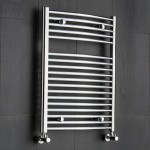 Sterling Premium Chrome Curved Heated Towel Rail 800mm x 600mm