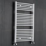 Sterling Premium White Curved Heated Towel Rail 1000mm x 600mm