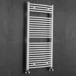 Sterling Premium White Curved Heated Towel Rail 1200mm x 600mm