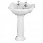 Premier Ryther 600mm Basin 2TH and Full Pedestal