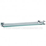 Crosswater Glass Shelf with Rail 500mm Chrome