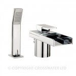 Crosswater Water Square Deck Mounted Bath Shower Mixer Tap