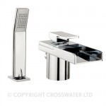 Crosswater Water Square Mono Bath Shower Mixer Tap with Lights