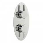 Ultra Quest Twin Shower Valve Oval Plate