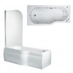 Phoenix Space 1700mm Shower Bath LH with Whirlpool System 1