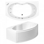 Phoenix Corsica Bow Fronted Bath with Whirlpool 1700mm x 970mm