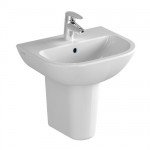 Vitra S20 Cloakroom Washbasin 45cm 1TH with Semi Pedestal