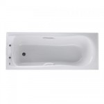Twyford Galerie Single Ended Bath 1700 x 700mm Chrome Grips 2 Tap Holes