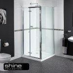 Aqualux 900mm Shine Bi-Fold Shower Door
