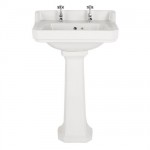 Milano Ambience 60cm Basin 2TH with Full Pedestal