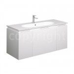 Bauhaus 1200mm Vanity Unit Single Drawer-2 Door White Gloss with 1TH Basin