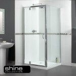 Aqualux Shine 800mm Pivot Shower Door and Side Panel