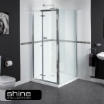 Aqualux Shine 800mm Bi-Fold Shower Door &amp; Side Panel