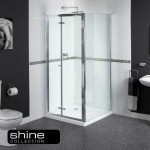 Aqualux Shine 900mm Bi-Fold Shower Door and Side Panel