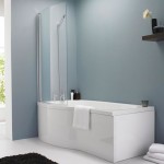 Premier 1700mm Curved &amp;#39;B&amp;#39; Shower Bath with Screen and Panel LH