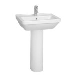 Vitra S50 55cm Square Basin 1TH with Full Pedestal