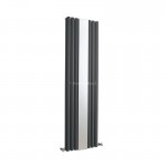 Hudson Reed Revive – Anthracite Double Panel Designer Radiator with Mirror 1800mm x 499mm