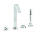 Hudson Reed Clio 4 Tap Hole Bath Mixer With Swivel Spout