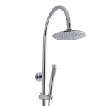Ultra Zephyr Rigid Riser Kit with Round Shower Head and Hand Shower