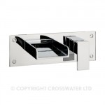 Crosswater Water Square Bath 2 Hole Filler Wall Mounted