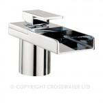Crosswater Water Square Bath Filler Mono With Lights Deck Mount