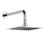 Milano 200mm Square Shower Head and Curved Wall Arm