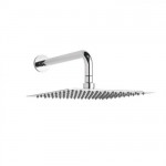 Milano Square 300mm Fixed Shower Head and Brass Wall Mounted Arm