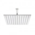 Milano 400mm Slim Square Shower Head and Ceiling Arm