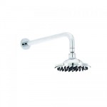 Ultra Fixed Shower Head 6&amp;quot; and Arm – 320mm Length, 160mm Diameter