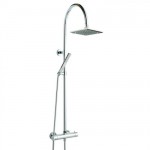 Milano Bar Thermostatic 2 Way Shower with Rigid Riser Fixed Head and Handset