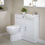 Milano White Gloss Vanity Unit and Toilet Cloakroom Pack