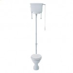 Phoenix Balmoral High Level Toilet with Chrome Flush Pipe &amp; Brackets