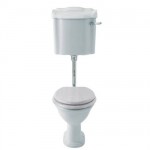 Phoenix Balmoral Low Level Toilet with Chrome Flush Pipe