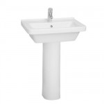 Vitra S50 60cm Square Basin 1TH with Full Pedestal