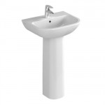 Vitra S20 Cloakroom Washbasin 50cm 1TH with Full Pedestal