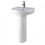 Milano Harmony 500mm 1TH Basin Sink and Pedestal