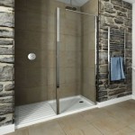 Milano Recess Walk-In 1400 x 900mm Acrylic Shower Tray With 900 Glass Return