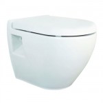 Hudson Reed Round Wall Hung Toilet and Top Fix Soft Close Seat