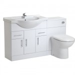 Premier 850mm White Gloss Furniture Sink &amp; Toilet Set