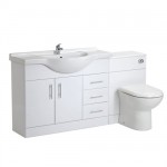 Premier 1050mm White Gloss Furniture Sink &amp; Toilet Set