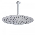 Hudson Reed 400mm Stainless Steel Round Fixed Shower Head &amp; Ceiling Arm