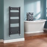 Sterling – Anthracite Curved Heated Towel Rail 500mm x 1150mm