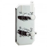 Premier Traditional Thermostatic Chrome Twin Shower Valve