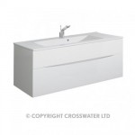 Bauhaus Glide II 1000mm Vanity Unit with Inset 1TH Basin White Gloss