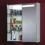 Phoenix Double Aluminium Mirror Cabinet Inc. Shaver socket, LED down lights